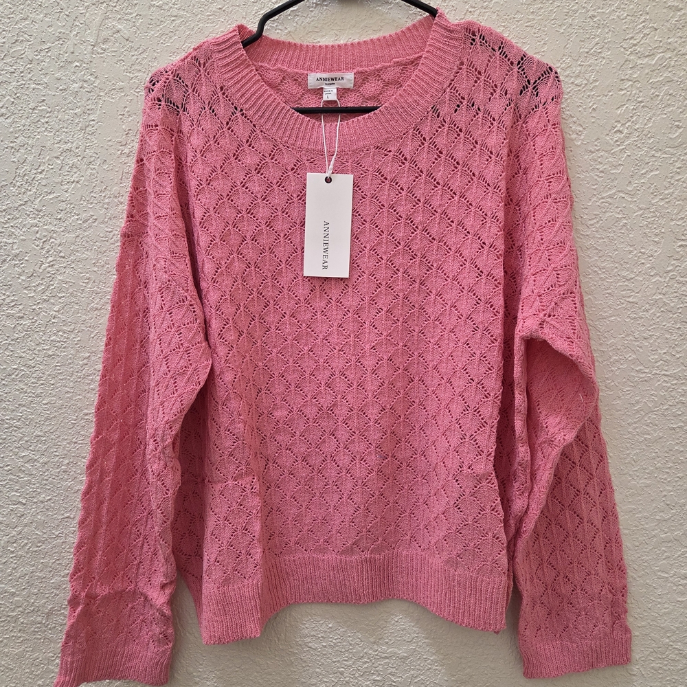 Anniewear Pink Crew Neck Sweater